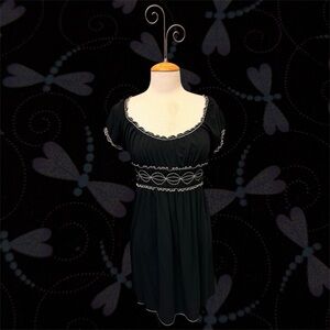 Max Studio Black Dress with White Trim